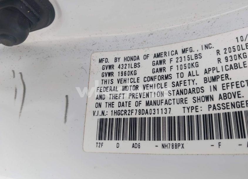 Photo 9 of 2013 Honda Accord EX (VIN 1HGCR2F79DA031137)