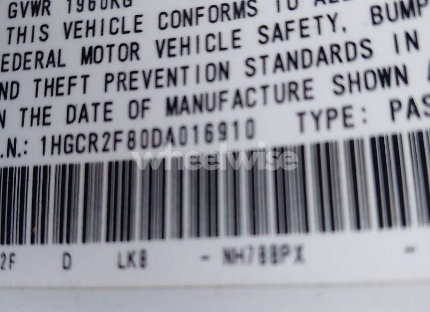 Photo 9 of 2013 Honda Accord EX-L (VIN 1HGCR2F80DA016910)