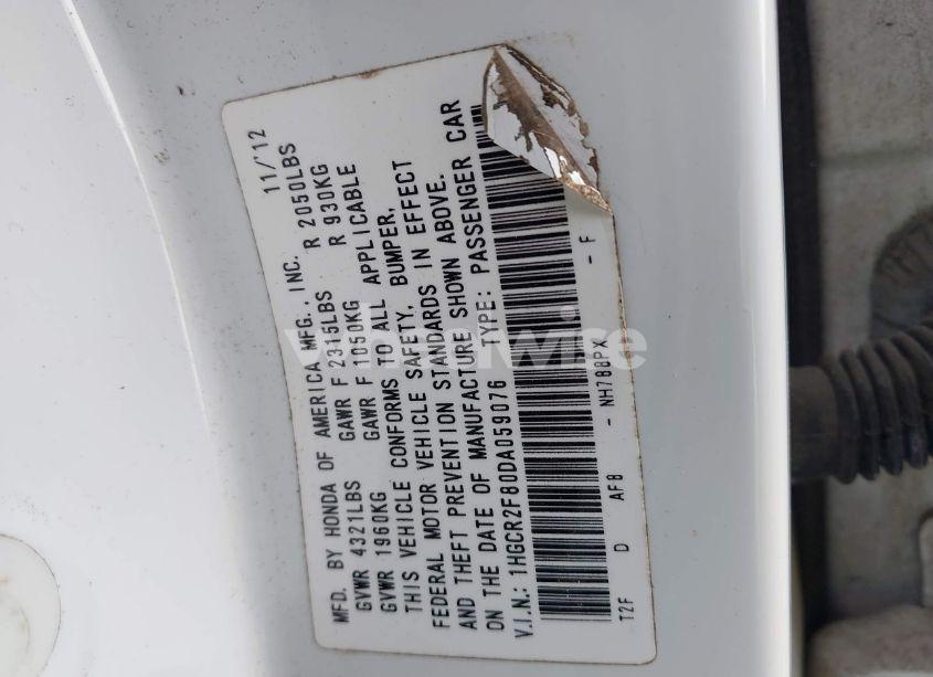 Photo 9 of 2013 Honda Accord EX-L (VIN 1HGCR2F80DA059076)