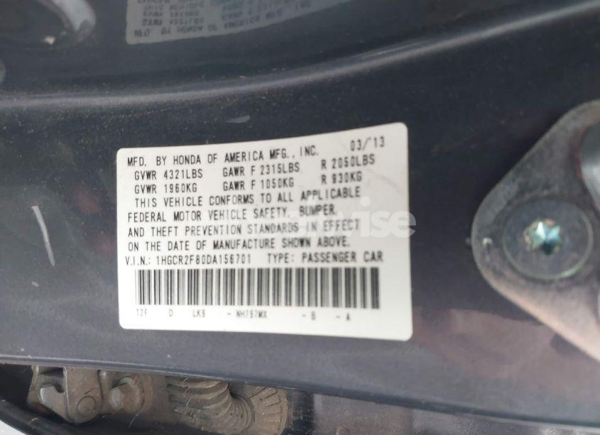 Photo 9 of 2013 Honda Accord EX-L (VIN 1HGCR2F80DA156701)