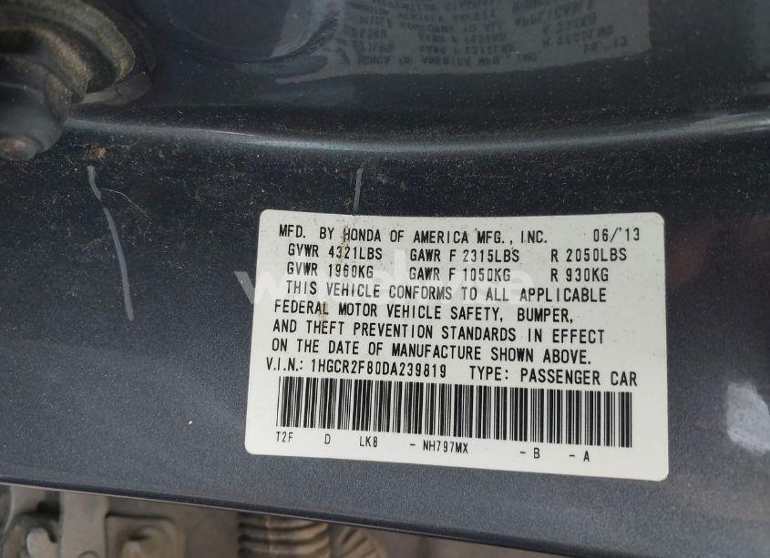 Photo 9 of 2013 Honda Accord EX-L (VIN 1HGCR2F80DA239819)