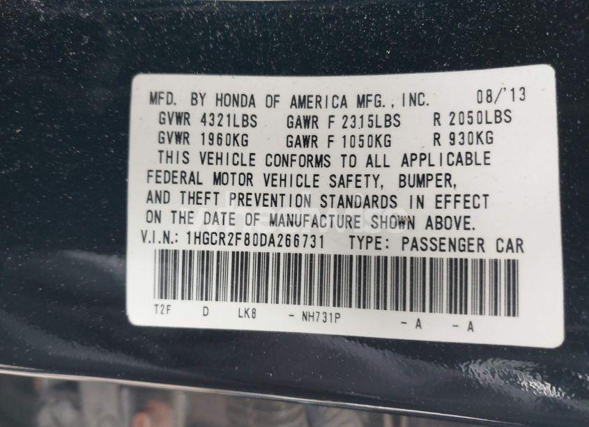 Photo 9 of 2013 Honda Accord EX-L (VIN 1HGCR2F80DA266731)