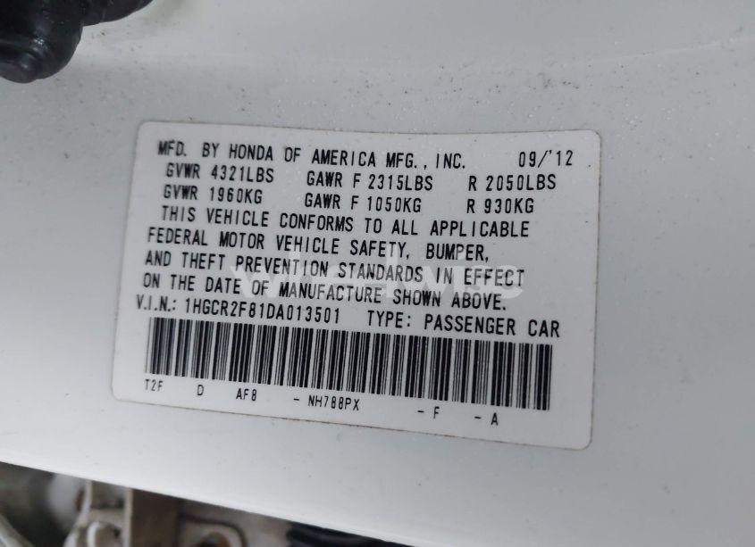 Photo 9 of 2013 Honda Accord EX-L (VIN 1HGCR2F81DA013501)