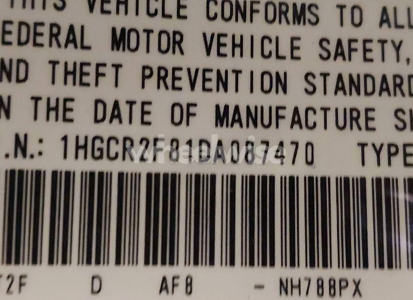 Photo 9 of 2013 Honda Accord EX-L (VIN 1HGCR2F81DA087470)