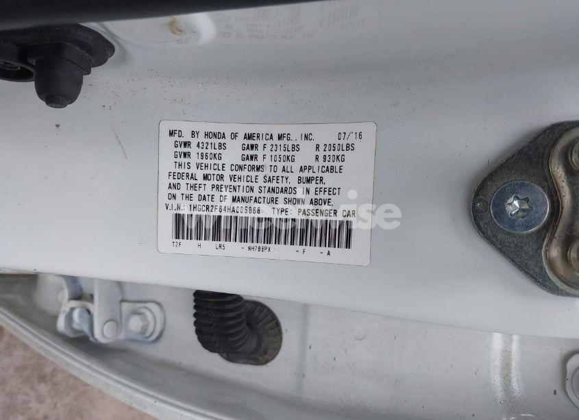 Photo 9 of 2017 Honda Accord EX-L (VIN 1HGCR2F84HA005866)