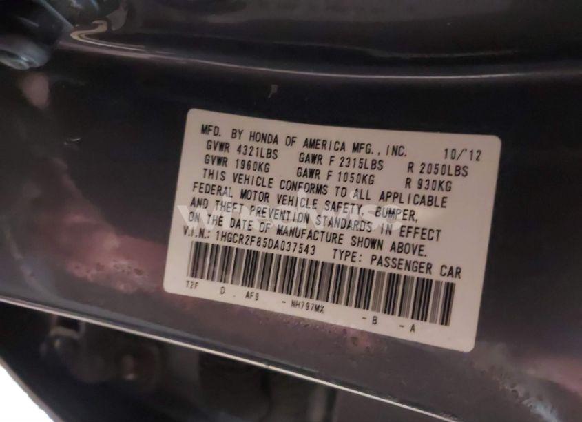 Photo 9 of 2013 Honda Accord EX-L (VIN 1HGCR2F85DA037543)