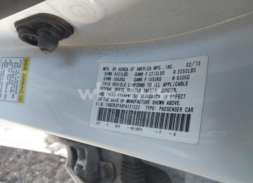 Photo 9 of 2015 Honda Accord EX-L (VIN 1HGCR2F86FA121020)