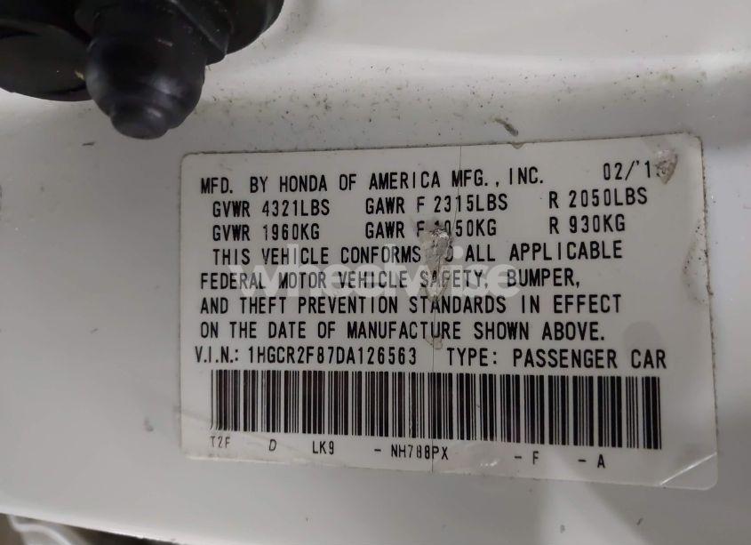 Photo 9 of 2013 Honda Accord EX-L (VIN 1HGCR2F87DA126563)