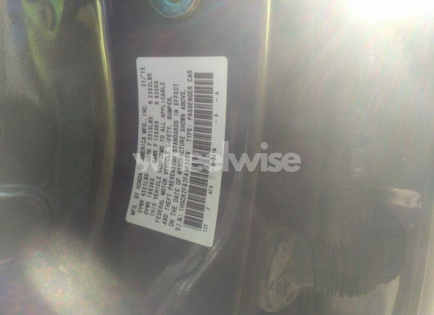 Photo 9 of 2015 Honda Accord EX-L (VIN 1HGCR2F87FA103058)