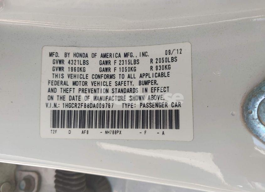 Photo 9 of 2013 Honda Accord EX-L (VIN 1HGCR2F88DA009767)