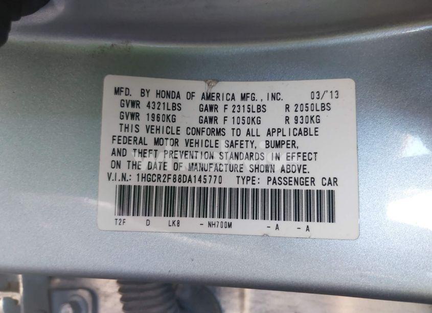 Photo 9 of 2013 Honda Accord EX-L (VIN 1HGCR2F88DA145770)