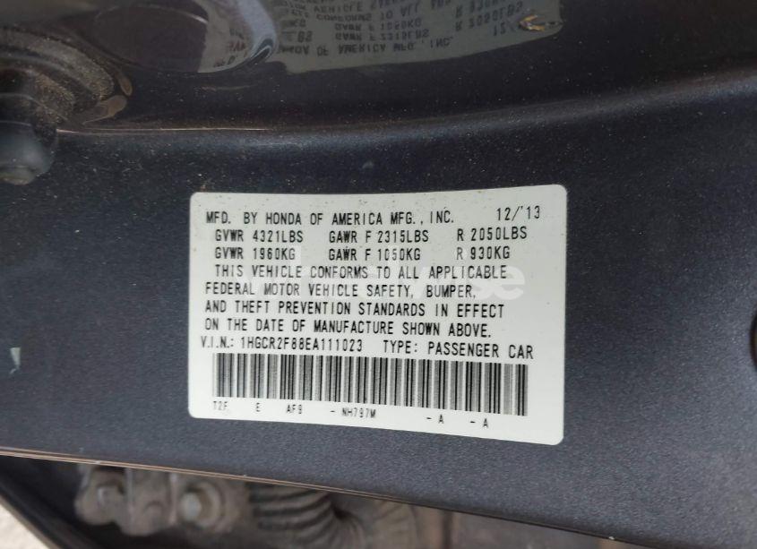 Photo 9 of 2014 Honda Accord EX-L (VIN 1HGCR2F88EA111023)