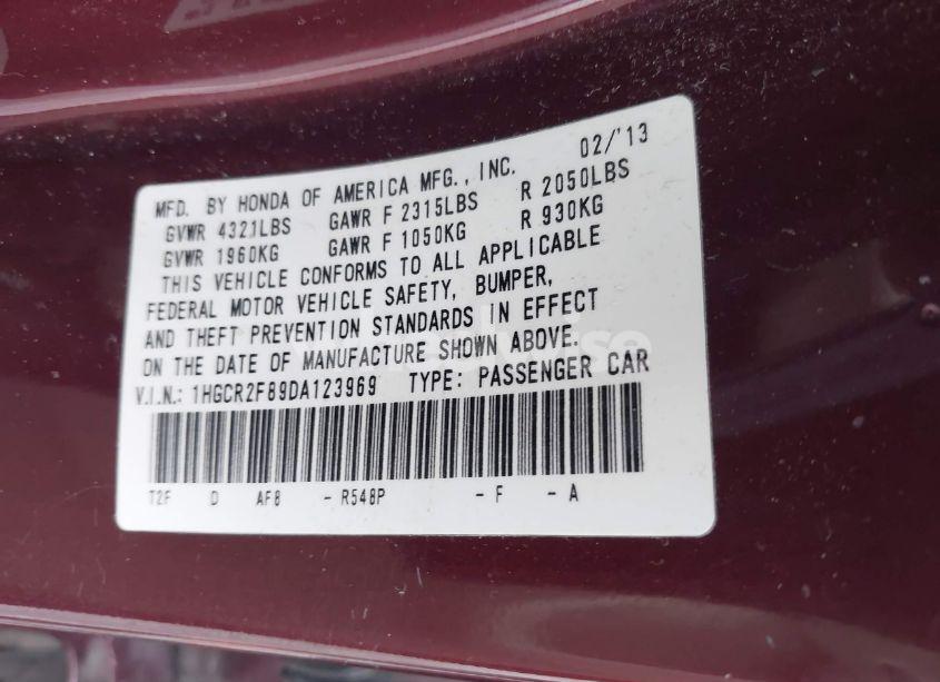 Photo 9 of 2013 Honda Accord EX-L (VIN 1HGCR2F89DA123969)