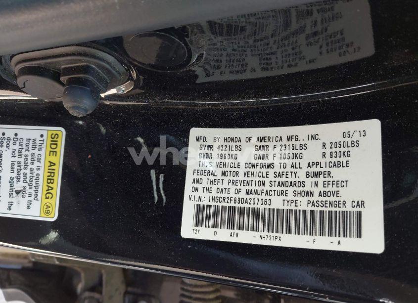 Photo 9 of 2013 Honda Accord EX-L (VIN 1HGCR2F89DA207063)