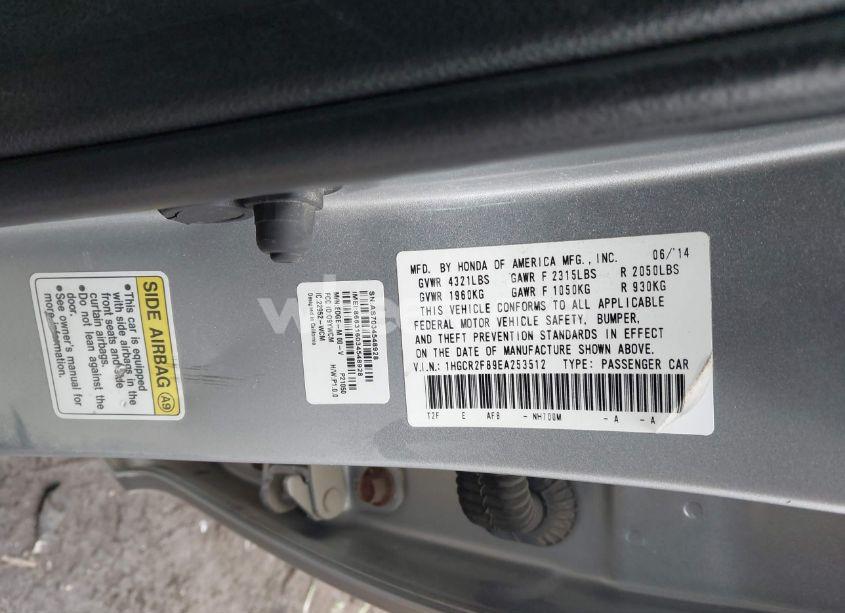 Photo 9 of 2014 Honda Accord EX-L (VIN 1HGCR2F89EA253512)