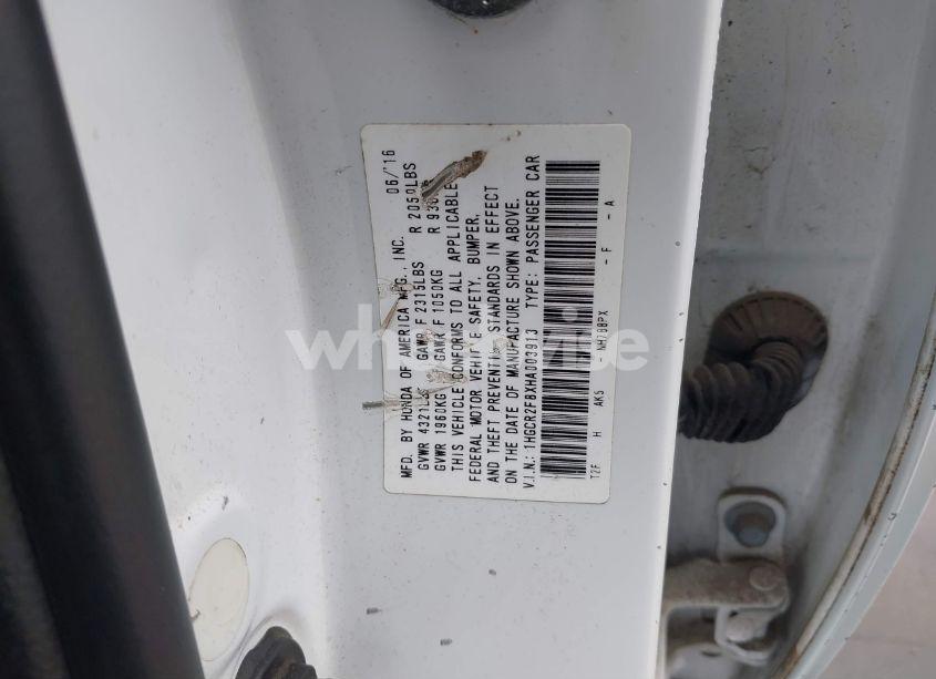 Photo 9 of 2017 Honda Accord EX-L (VIN 1HGCR2F8XHA003913)