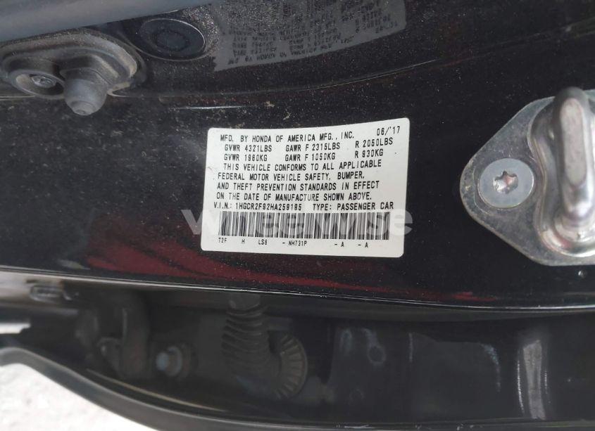 Photo 9 of 2017 Honda Accord EX-L (VIN 1HGCR2F92HA259195)