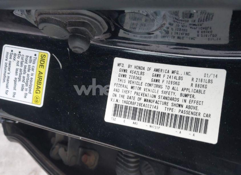 Photo 9 of 2014 Honda Accord HYBRID (VIN 1HGCR6F39EA002145)