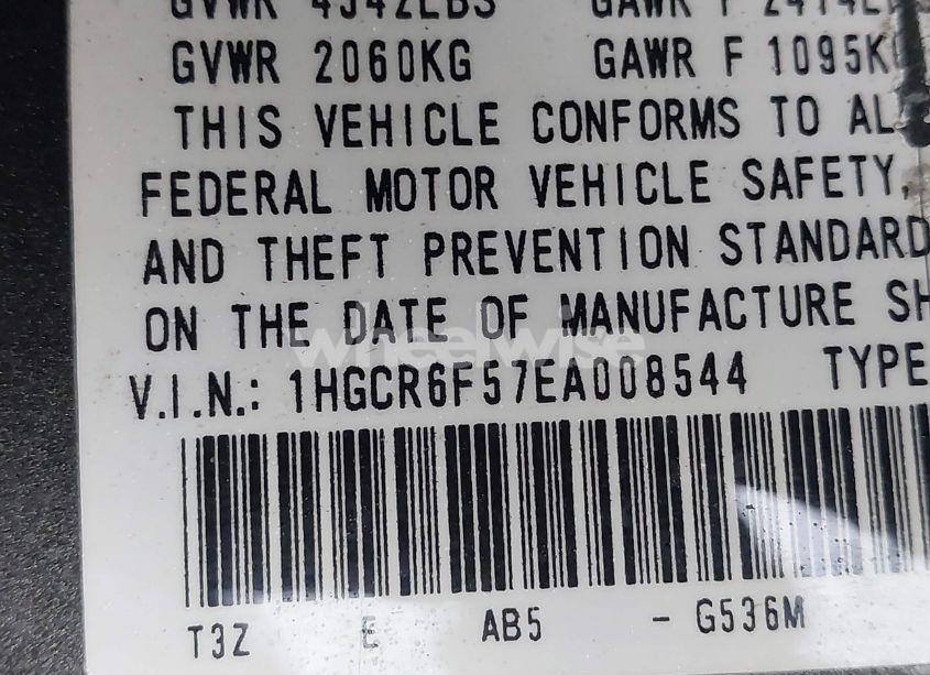 Photo 9 of 2014 Honda Accord HYBRID EX-L (VIN 1HGCR6F57EA008544)