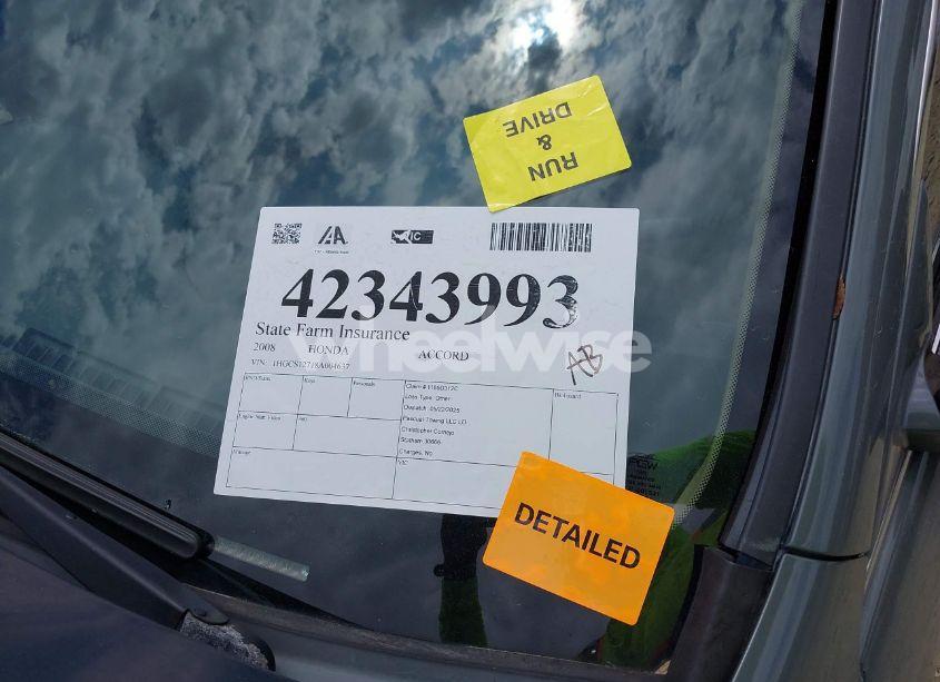 Photo 18 of 2008 Honda Accord 2.4 EX (VIN 1HGCS12718A004637)