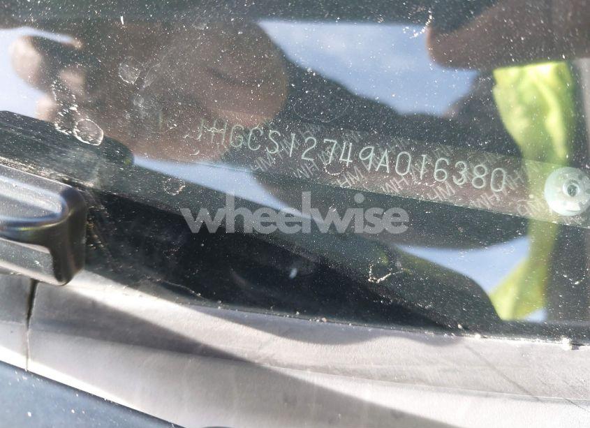 Photo 12 of 2009 Honda Accord 2.4 EX (VIN 1HGCS12749A016380)