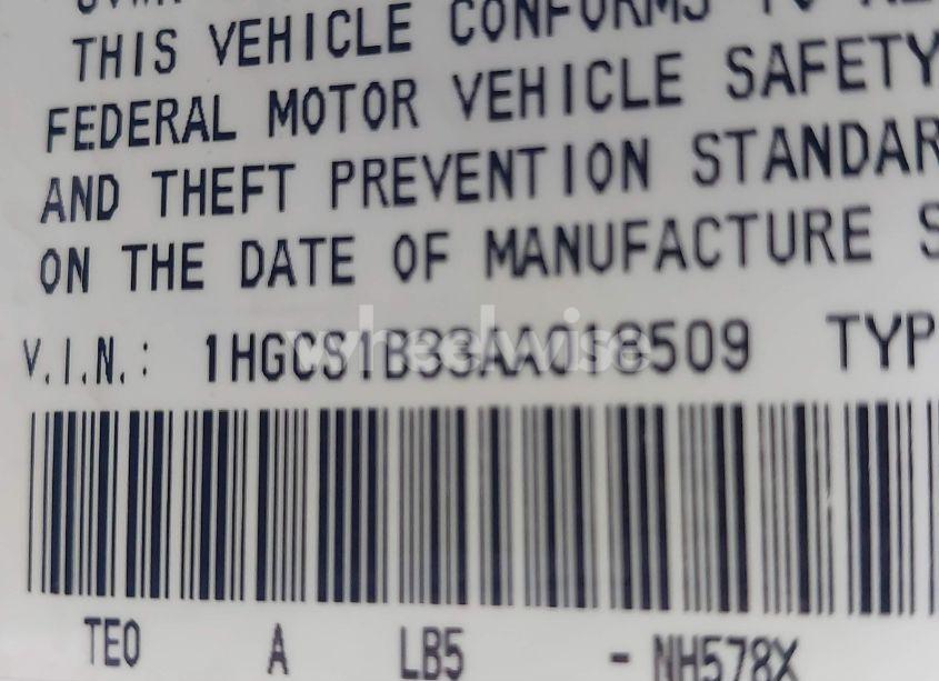 Photo 9 of 2010 Honda Accord 2.4 LX-S (VIN 1HGCS1B33AA018509)