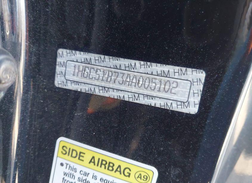 Photo 9 of 2010 Honda Accord 2.4 EX (VIN 1HGCS1B73AA005102)