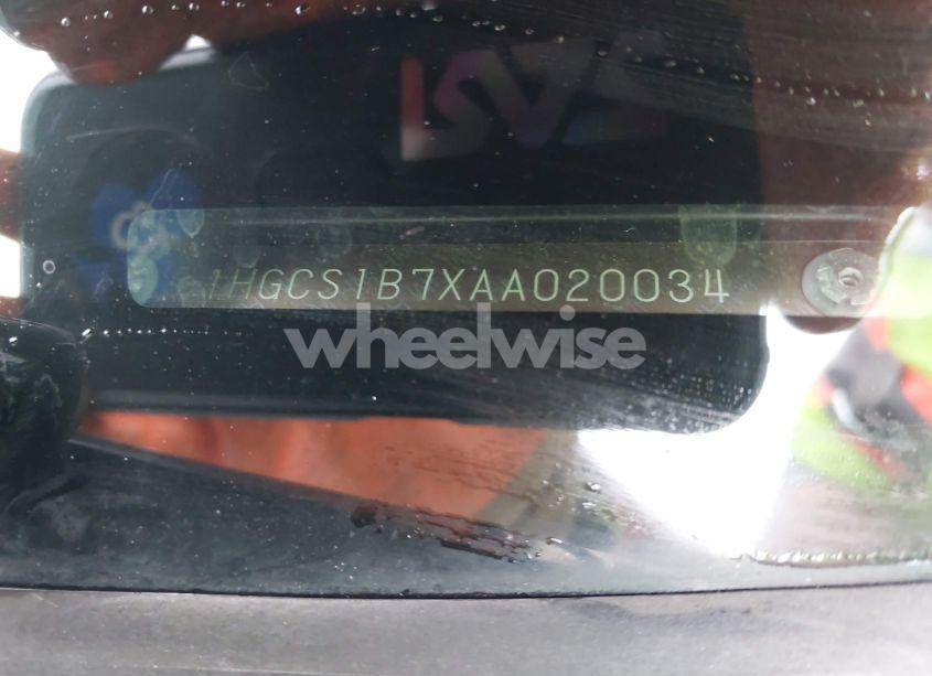 Photo 12 of 2010 Honda Accord 2.4 EX (VIN 1HGCS1B7XAA020034)