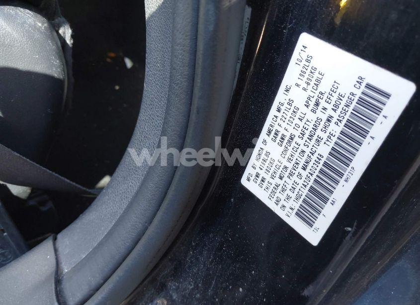 Photo 8 of 2015 Honda Accord LX-S (VIN 1HGCT1A30FA003648)