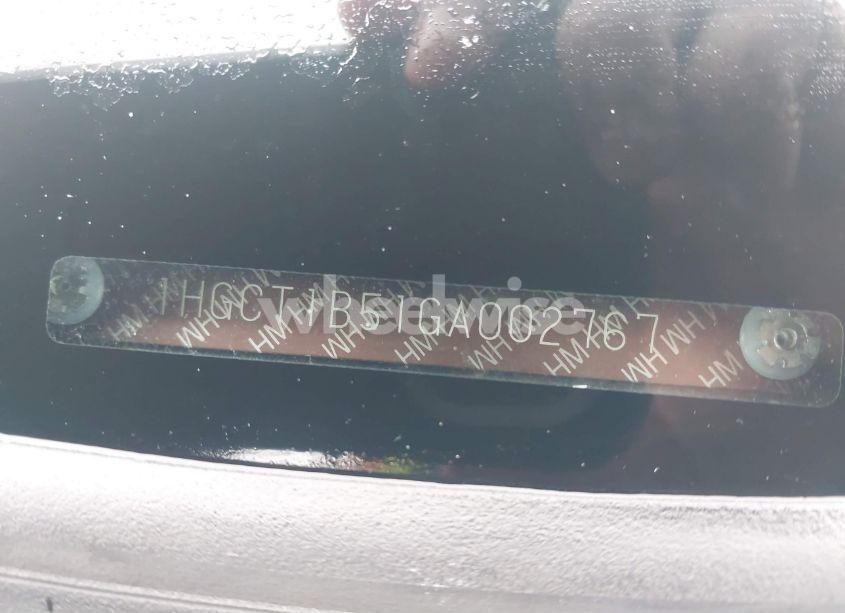 Photo 9 of 2016 Honda Accord EX (VIN 1HGCT1B51GA002767)