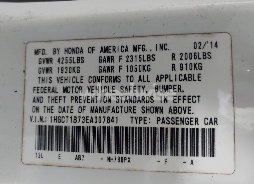 Photo 9 of 2014 Honda Accord EX (VIN 1HGCT1B73EA007841)