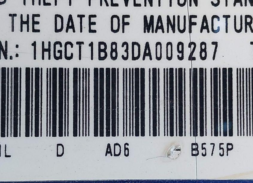 Photo 9 of 2013 Honda Accord EX-L (VIN 1HGCT1B83DA009287)