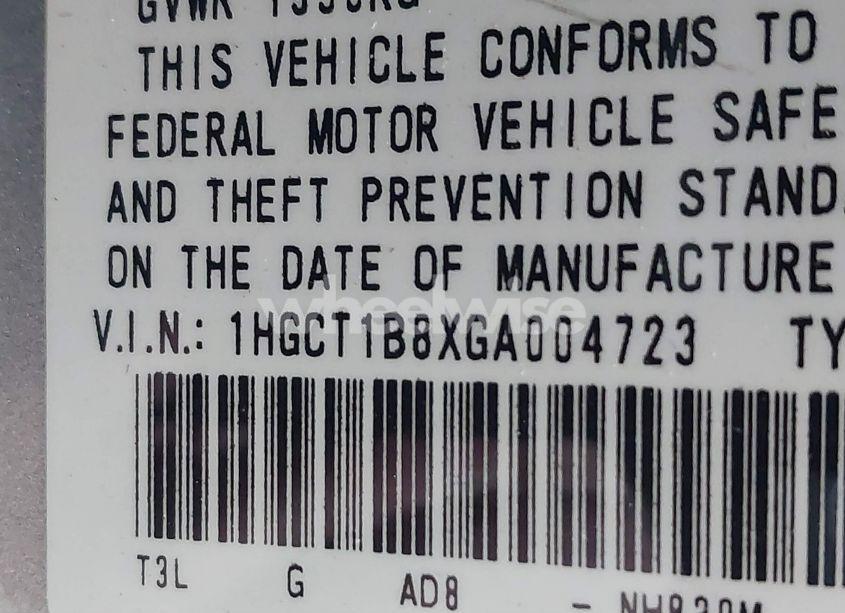 Photo 9 of 2016 Honda Accord EX-L (VIN 1HGCT1B8XGA004723)