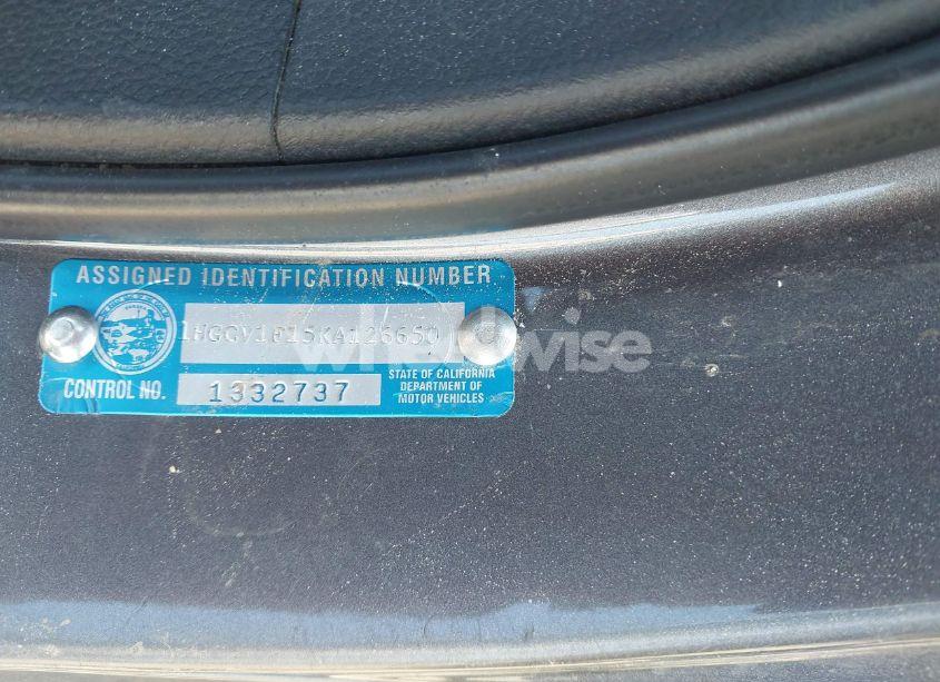 Photo 9 of 2019 Honda Accord LX (VIN 1HGCV1F15KA126650)