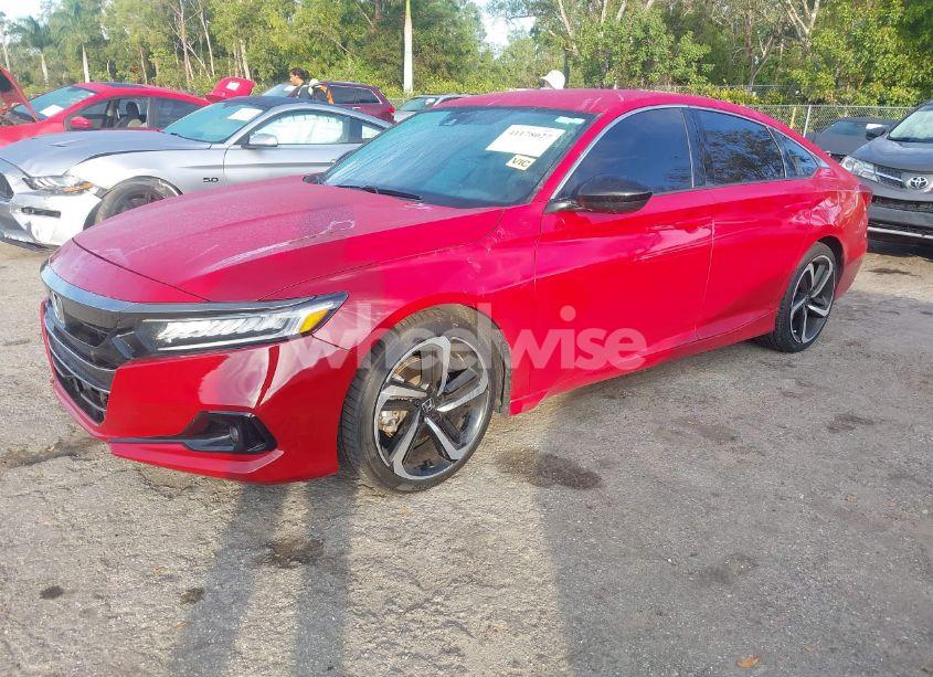Photo 2 of 2021 Honda Accord SPORT (VIN 1HGCV1F31MA043821)