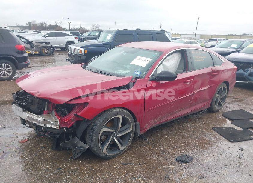 Photo 2 of 2021 Honda Accord SPORT (VIN 1HGCV1F32MA004154)