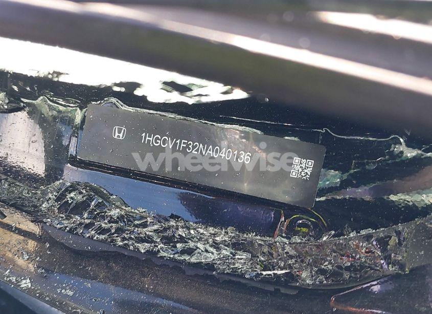 Photo 9 of 2022 Honda Accord SPORT (VIN 1HGCV1F32NA040136)