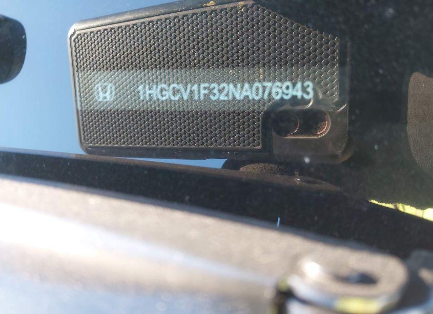 Photo 9 of 2022 Honda Accord SPORT (VIN 1HGCV1F32NA076943)