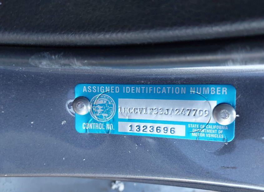 Photo 9 of 2018 Honda Accord SPORT (VIN 1HGCV1F33JA247709)