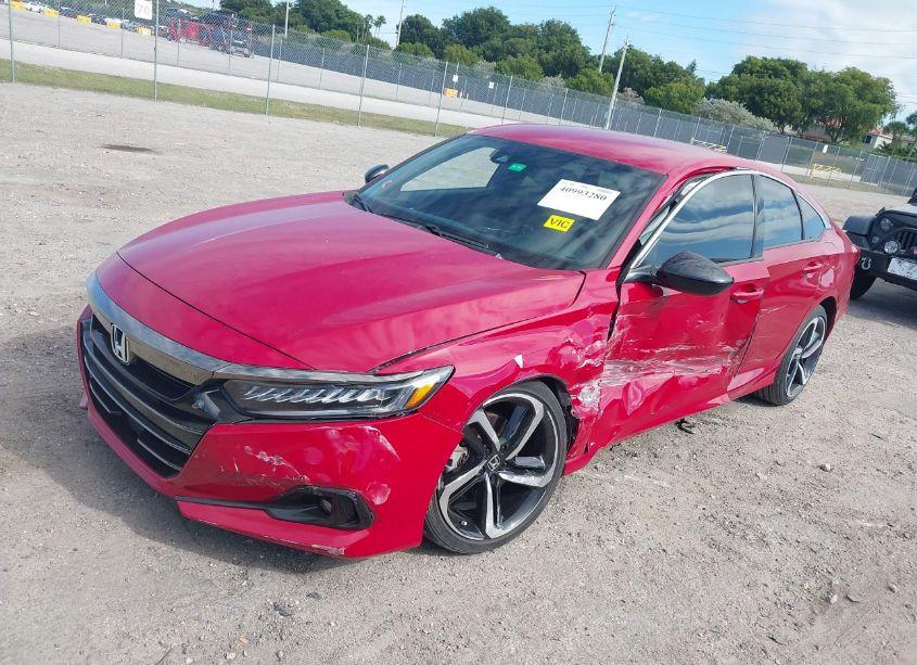 Photo 2 of 2022 Honda Accord SPORT (VIN 1HGCV1F33NA010434)