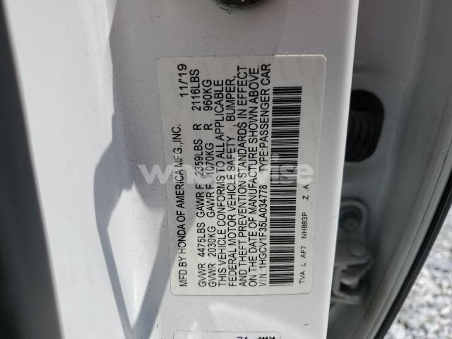2020 HONDA ACCORD SPORT (VIN 1HGCV1F35LA034778) main photo