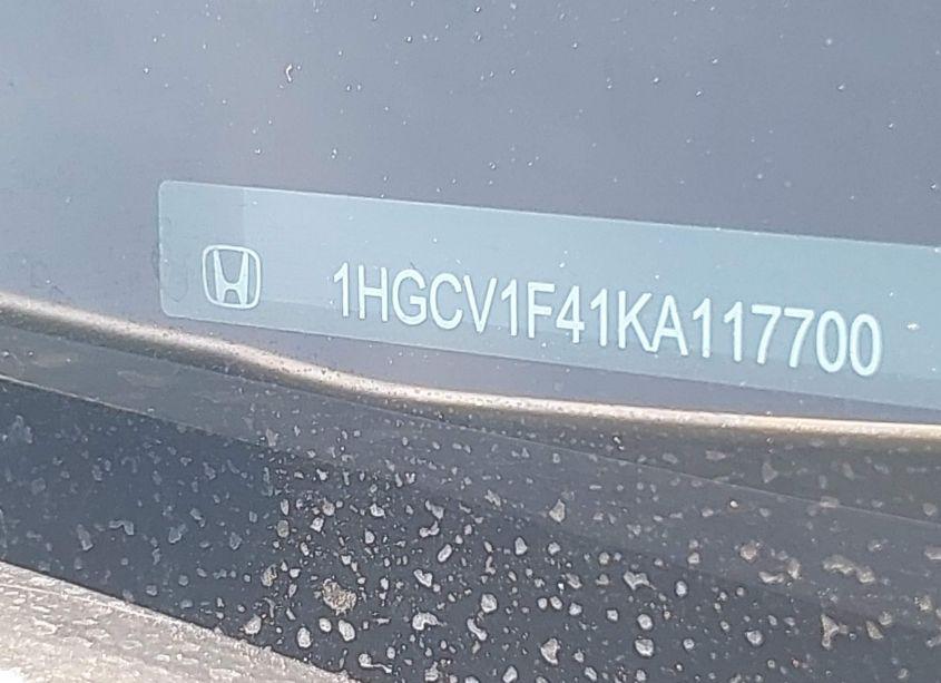 Photo 9 of 2019 Honda Accord EX (VIN 1HGCV1F41KA117700)