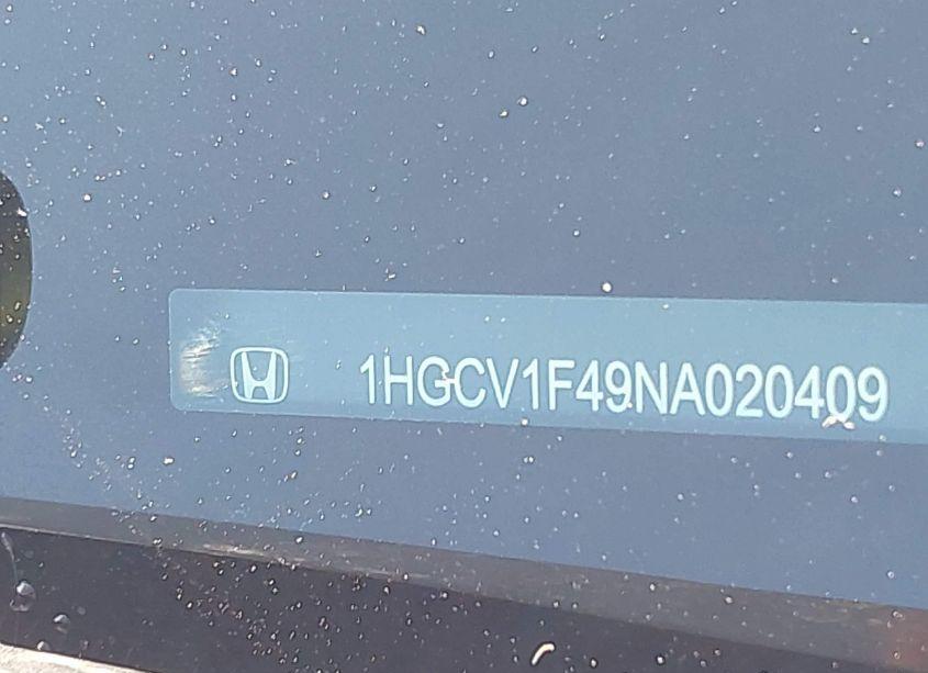 Photo 9 of 2022 Honda Accord SPORT SPECIAL EDITION (VIN 1HGCV1F49NA020409)