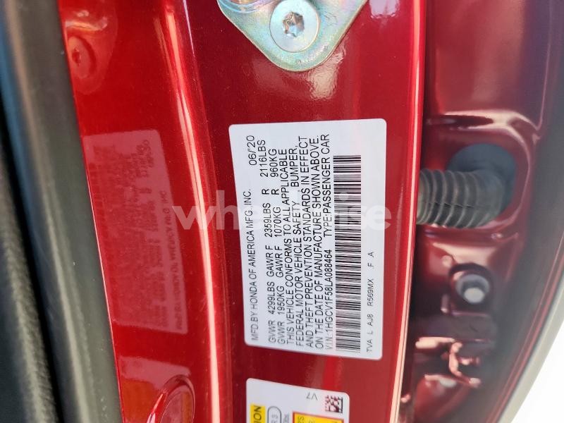 Photo 9 of 2020 HONDA ACCORD EXL (VIN 1HGCV1F58LA088464)