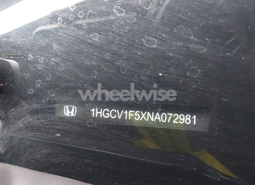 Photo 17 of 2022 Honda Accord EX-L (VIN 1HGCV1F5XNA072981)