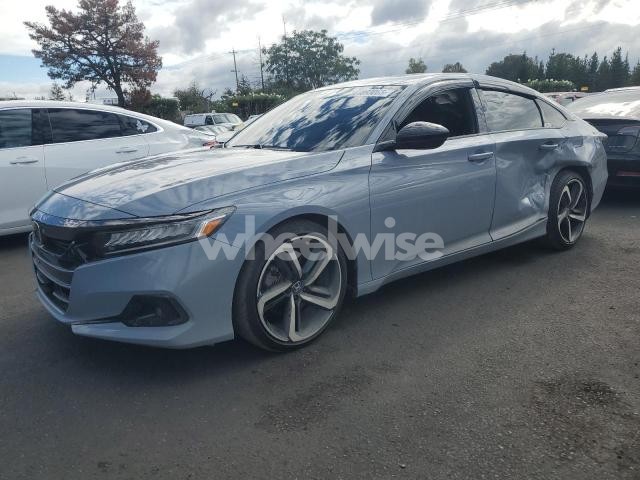 Photo 2 of 2021 HONDA ACCORD SPORT (VIN 1HGCV2F34MA026534)