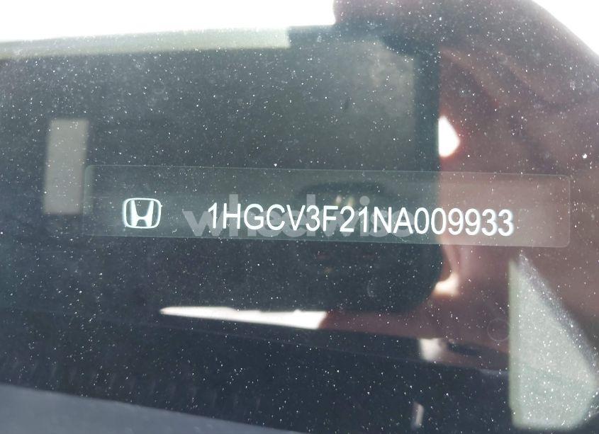 Photo 9 of 2022 Honda Accord HYBRID SPORT (VIN 1HGCV3F21NA009933)