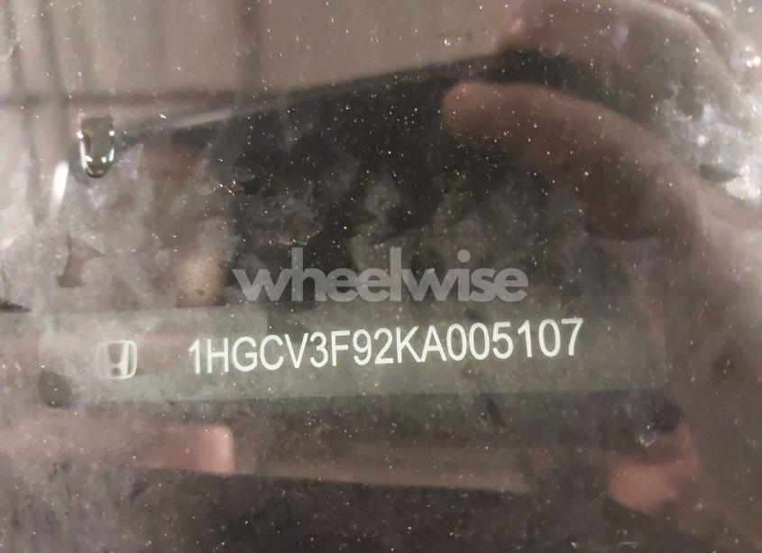 Photo 9 of 2019 Honda Accord HYBRID TOURING (VIN 1HGCV3F92KA005107)