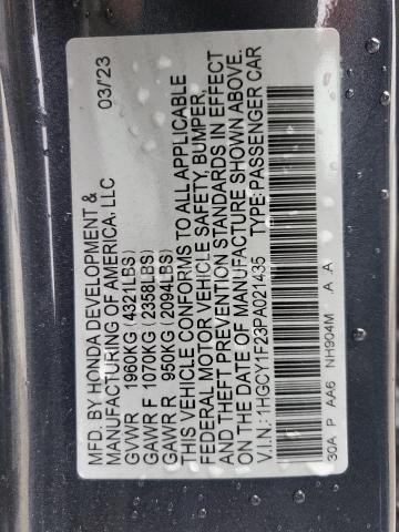 2023 HONDA ACCORD LX N/A (VIN 1HGCY1F23PA021435) main photo