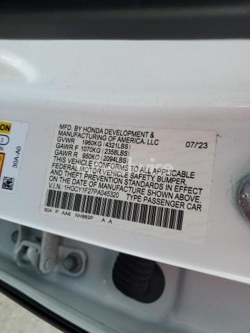 Photo 3 of 2023 HONDA ACCORD LX N/A (VIN 1HGCY1F27PA045320)